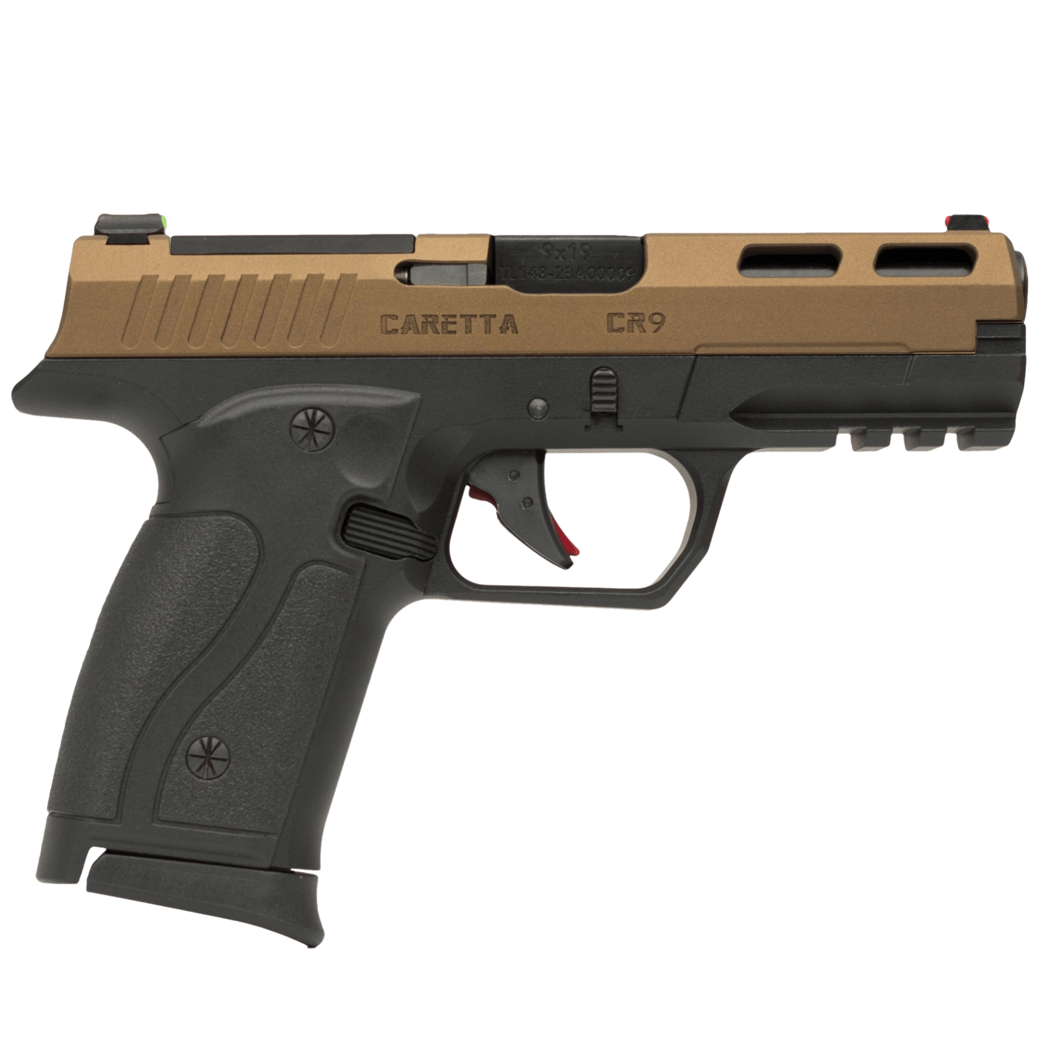 CR9 / C207 — Burnt bronze slide, black frame