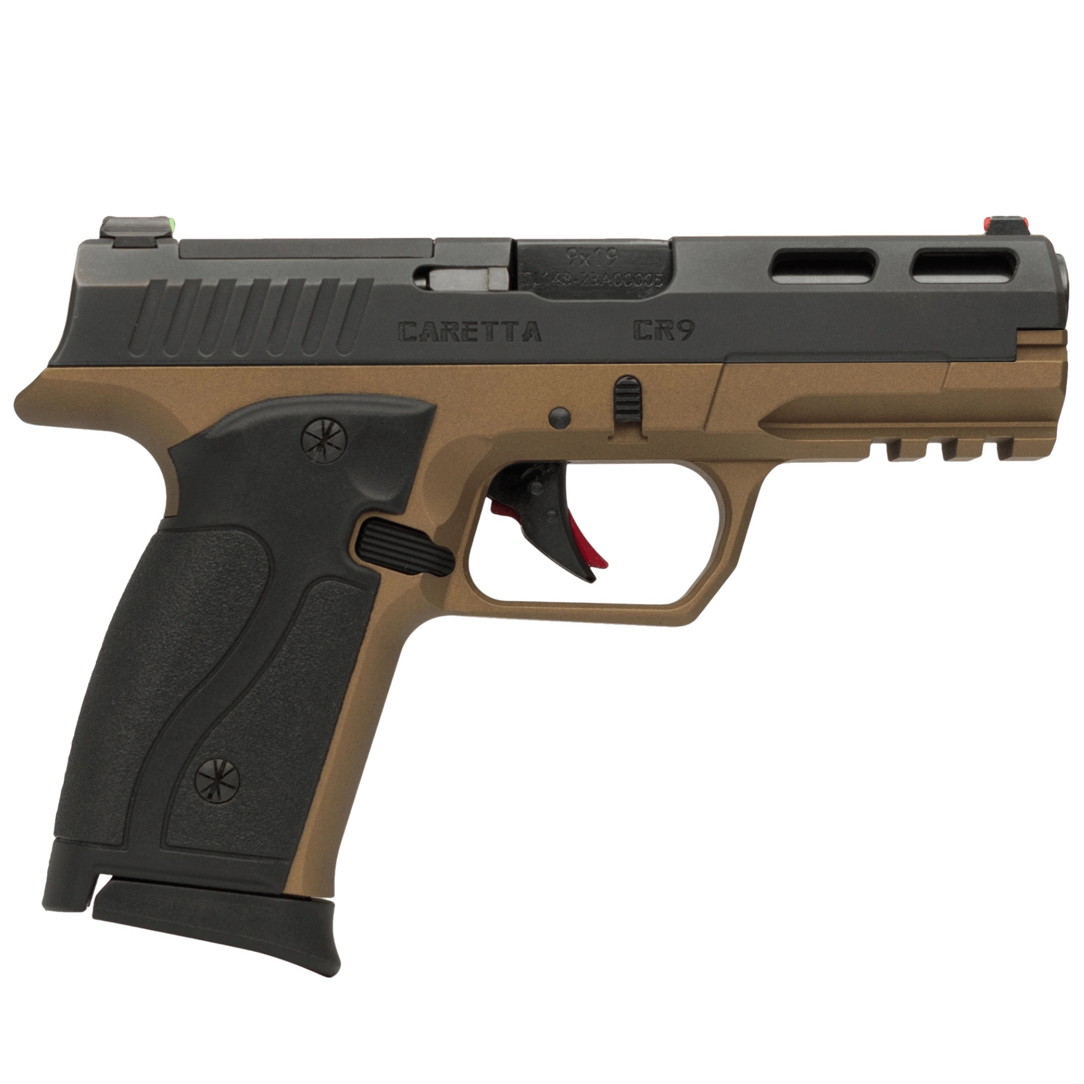 CR9 / C208 — Black slide, burnt bronze frame